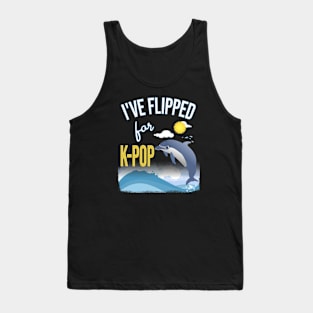 I've Flipped for K-POP - Dolphin jumping for joy! on dark Tank Top